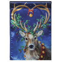 ‘Santa’s Reindeer Lustre’ Decorative Flag