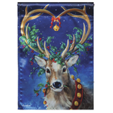 ‘Santa’s Reindeer Lustre’ Decorative Flag