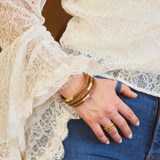 BuDha Girl, Three Kings AW Bangles Set/3 in Caramel