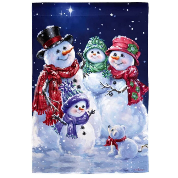‘Snowflake Family’ Decorative Flag
