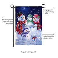 ‘Snowflake Family’ Decorative Flag