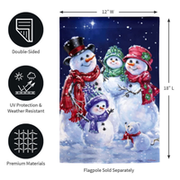 ‘Snowflake Family’ Decorative Flag