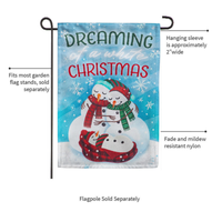 ‘Dreaming of a White Christmas’ Decorative Flag