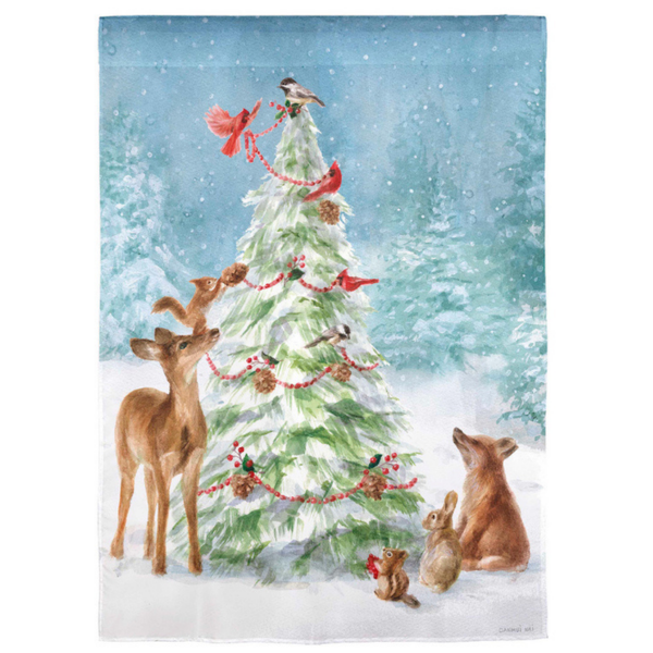 ‘Christmas Tree & Friends’ Decorative Flag