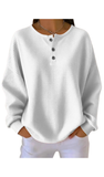 LS, Waffle Knit Henley Top, Assorted Colors