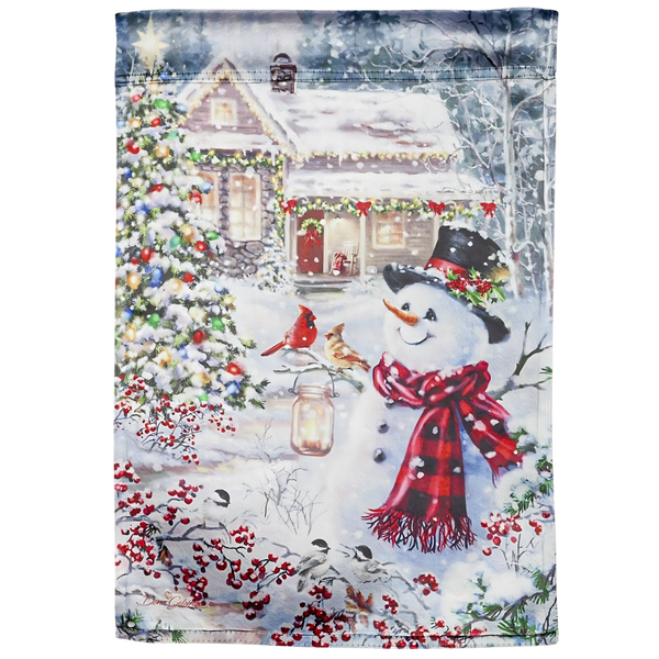‘Cottage in the Snow’ Decorative Flag