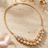 Sorrelli Zelie Tennis Necklace, Golden Goddess