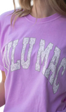 LULU MAC T-Shirt ‘Grey Camo / Neon Violet’