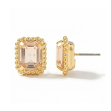 SORRELLI Octavia Scalloped Stud Earrings in Metallic / Golden Shadow
