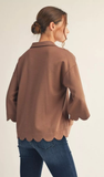 JODIFL Solid Scalloped Top, Assorted Colors