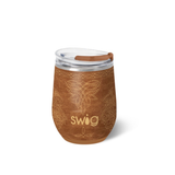 Swig “Saddle Stitch Cognac” 12oz Stemless Wine Cup