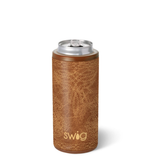 SWIG “Saddle Stitch Cognac” 12oz Skinny Can Cooler