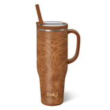 SWIG Leakproof Mega Mug 40oz “Saddle Stitch Cognac”