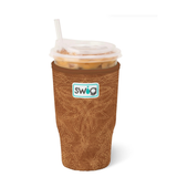 SWIG “Saddle Stitch Cognac” Large Iced Cup Coolie
