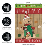 ‘Happy Howlidays Burlap’ Decorative Flag