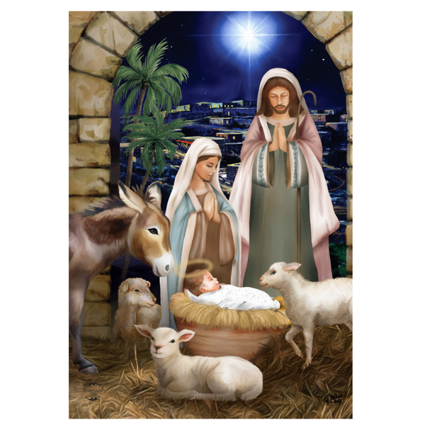 ‘Away in the Manger’ Decorative Flag