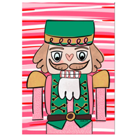 ‘Pink Nutcracker’ Decorative Flag