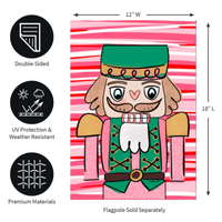 ‘Pink Nutcracker’ Decorative Flag