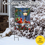 ‘Winter Glow Cardinals’ Decorative Flag