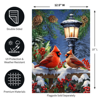 ‘Winter Glow Cardinals’ Decorative Flag