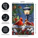 ‘Winter Glow Cardinals’ Decorative Flag