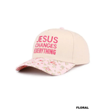 ‘Jesus Changes Everything’ 2-Toned Cotton Hat, Assorted Colors
