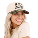 ‘Jesus Changes Everything’ 2-Toned Cotton Hat, Assorted Colors