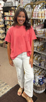 Zenana Relaxed Fit Ribbed Top, Assorted Colors