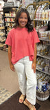 Zenana Relaxed Fit Ribbed Top, Assorted Colors