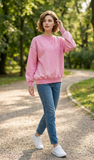 Zenana V-Stitch Neck Sweatshirt, Assorted Colors