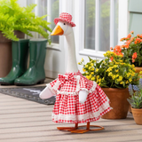 Giddy’s Porch Goose Outfit, Plaid Dress