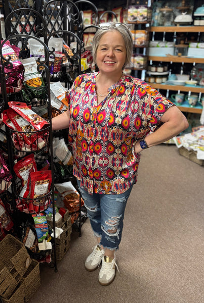 Jodifl Button-Down Top In Fuchsia