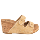 Maker’s Shoes “CADE” Raffia Slip On Wedge, Assorted Colors