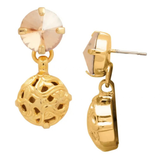 SORRELLI Clementine Round Dangle Earrings, Golden Shadow