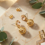 SORRELLI Clementine Round Dangle Earrings, Golden Shadow