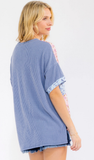 7th Ray Floral Patchwork Short sleeve Top
