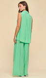 Dear Scarlett “Shoreline” Pant Set in Aqua Mint
