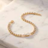 SORRELLI Delmar Tennis Bracelet, Modern Pearl