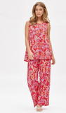 Dear Scarlett “SUNKISSED” Pant Set, Coral Pattern