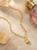 SORRELLI Octavia Scalloped Pendant Necklace, Golden Shadow