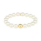 BuDhaGirl, Mala Beaded Bracelet, White Pearl