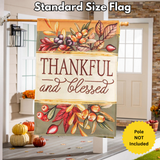 ‘Thankful and Blessed’ Decorative Flag
