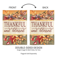 ‘Thankful and Blessed’ Decorative Flag