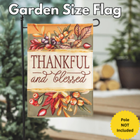 ‘Thankful and Blessed’ Decorative Flag