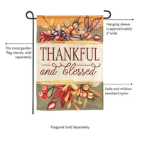 ‘Thankful and Blessed’ Decorative Flag