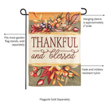 ‘Thankful and Blessed’ Decorative Flag