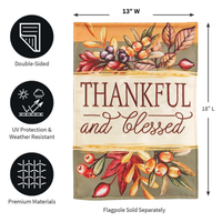 ‘Thankful and Blessed’ Decorative Flag