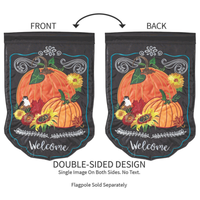 ‘Pumpkins Welcome’ Decorative Flag