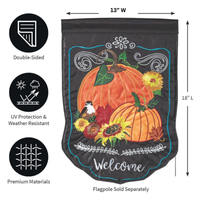‘Pumpkins Welcome’ Decorative Flag