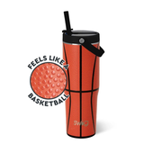SWIG Leakproof To-Go 30oz Tumbler, ‘Basketball’
